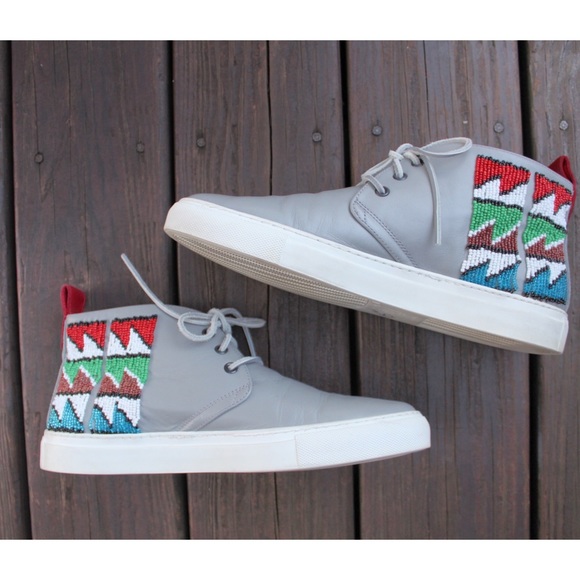 Del Toro Beaded Aztec Chukka Sneakers 9 - Picture 5 of 12